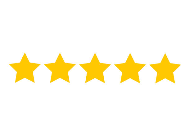 Five stars rating vector icon